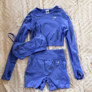 Gymshark Blue Vital Seamless Set